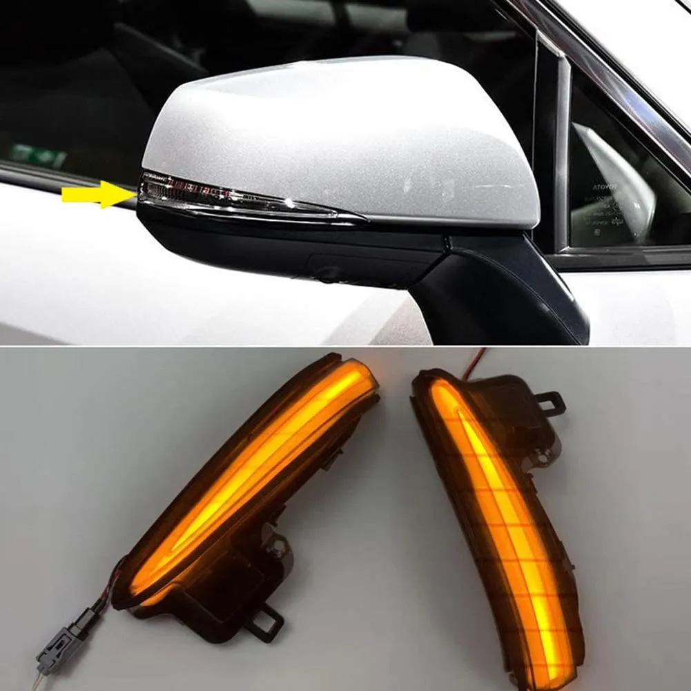 1 Pair Of Smoked Led Rearview Mirror Turn  Signal  Lights Lamp Oe