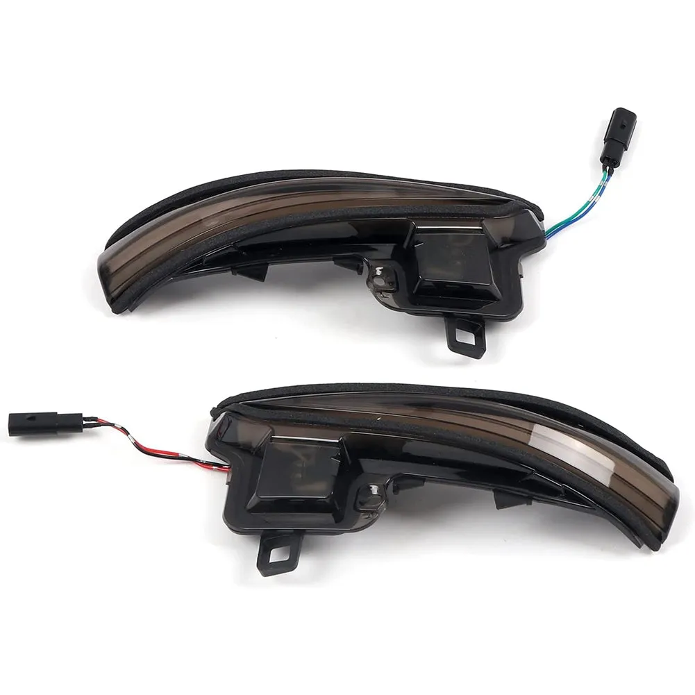 1 Pair Of Smoked Led Rearview Mirror Turn  Signal  Lights Lamp Oe