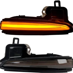1 Pair Of Smoked Led Rearview Mirror Turn  Signal  Lights Lamp Oe