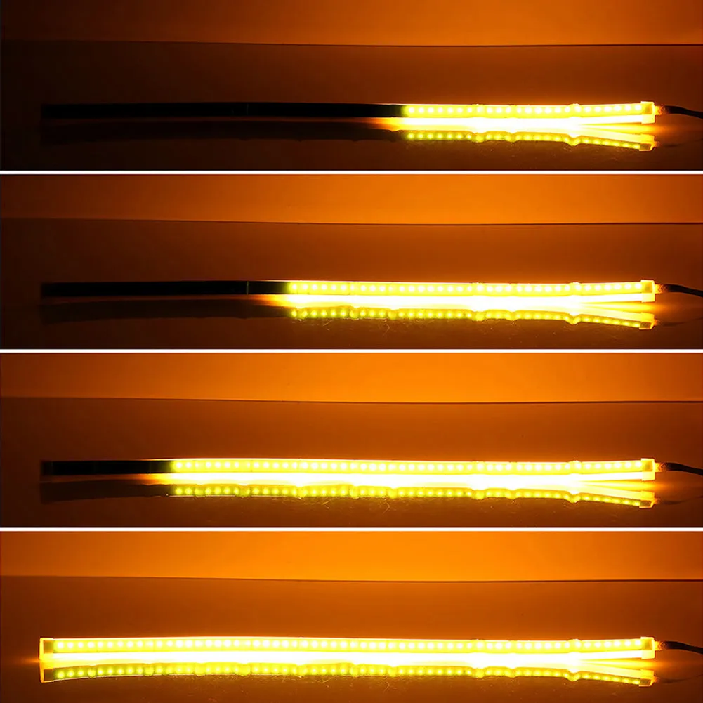 1 pair Ultrafine Cars LED Daytime Running Lights White Turn