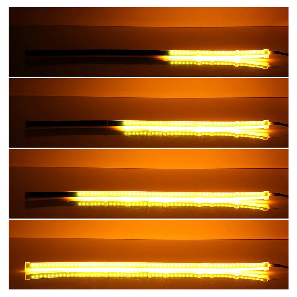 1 pair Ultrafine Cars LED Daytime Running Lights White Turn