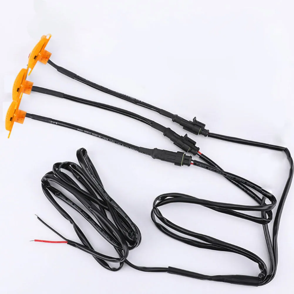 1 Set Car Small Yellow Light Wiring Harness Medium Net Grille