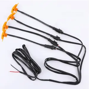 1 Set Car Small Yellow Light Wiring Harness Medium Net Grille