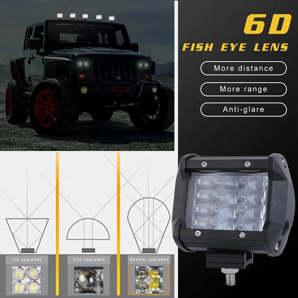 108W 4 Rows LED Work Light Bar for Offroad Off-road Truck  6000K