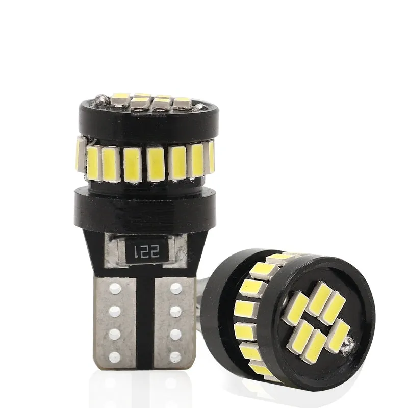 2Pcs T10 LED Canbus W5W LED Bulb Auto Lamp 3014 24SMD Car
