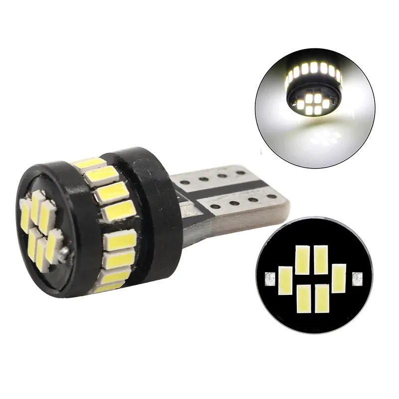 2Pcs T10 LED Canbus W5W LED Bulb Auto Lamp 3014 24SMD Car