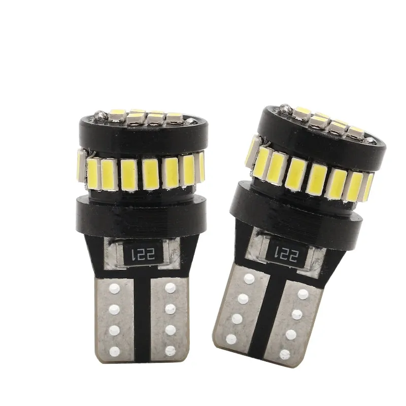 2Pcs T10 LED Canbus W5W LED Bulb Auto Lamp 3014 24SMD Car