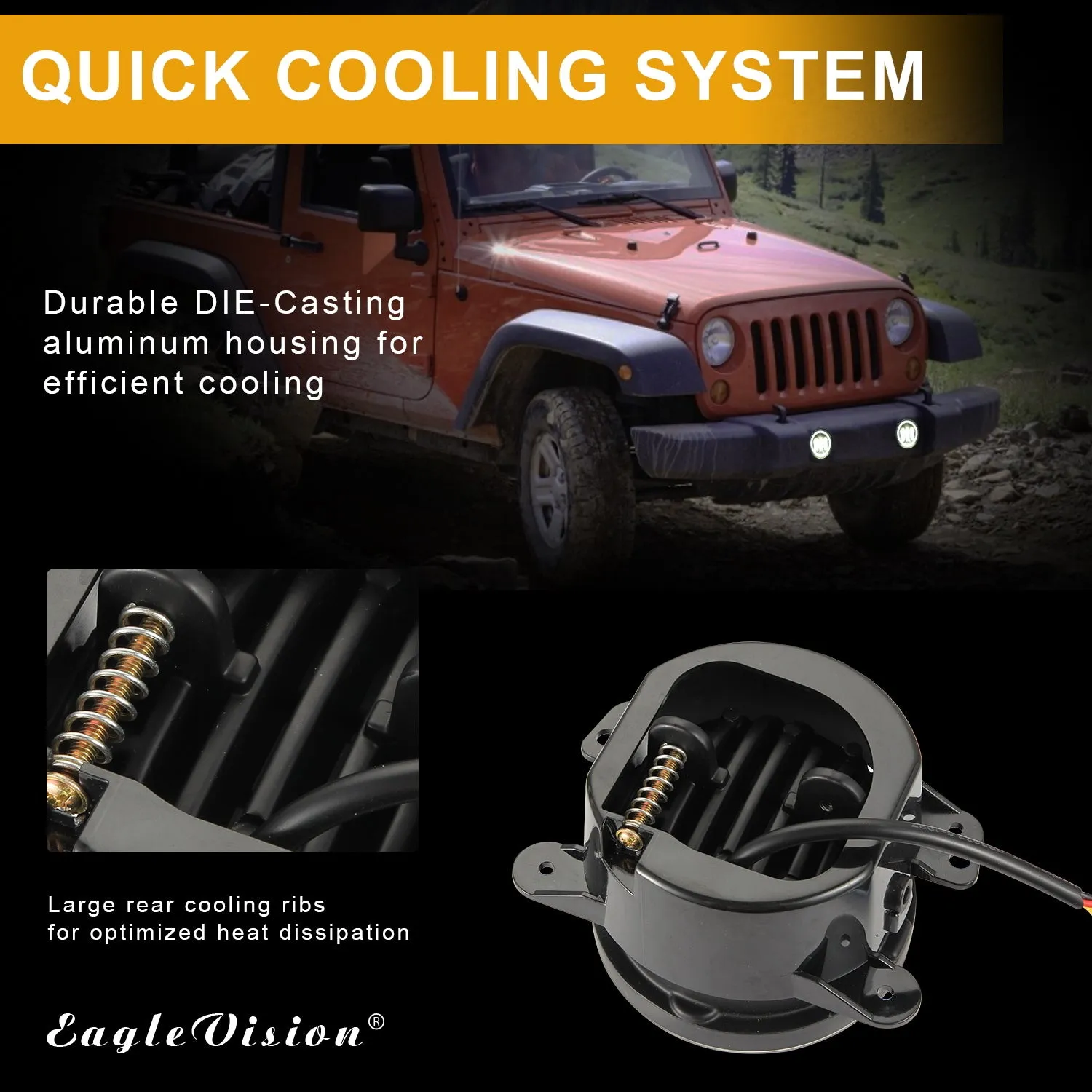 2pcs/set 4 inches 30 watts 6000K for jeep LED Angel Eye Fog Lamp