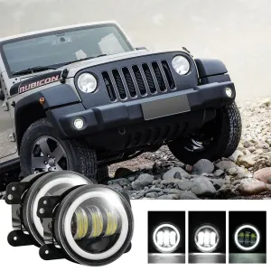 2pcs/set 4 inches 30 watts 6000K for jeep LED Angel Eye Fog Lamp