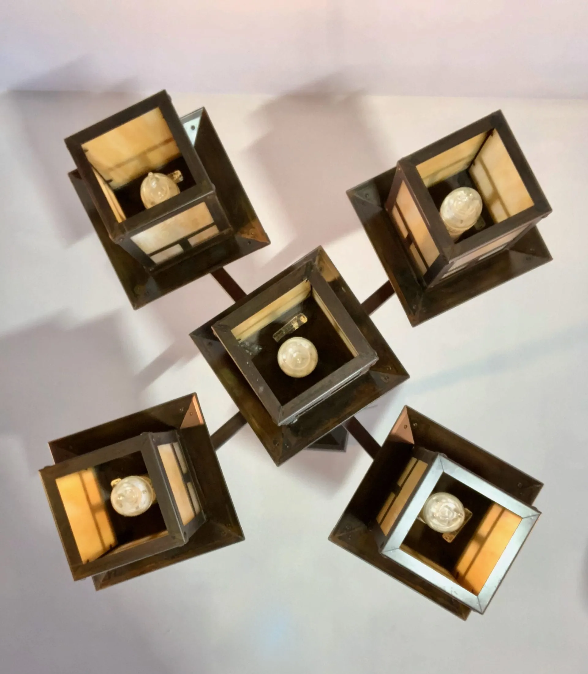 Arroyo Collection, Craftsman Evergreen Style, Chandelier Hanging Light, 5 Light Lanterns