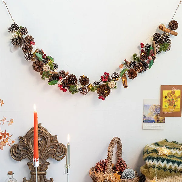 Christmas Pinecone String Lights