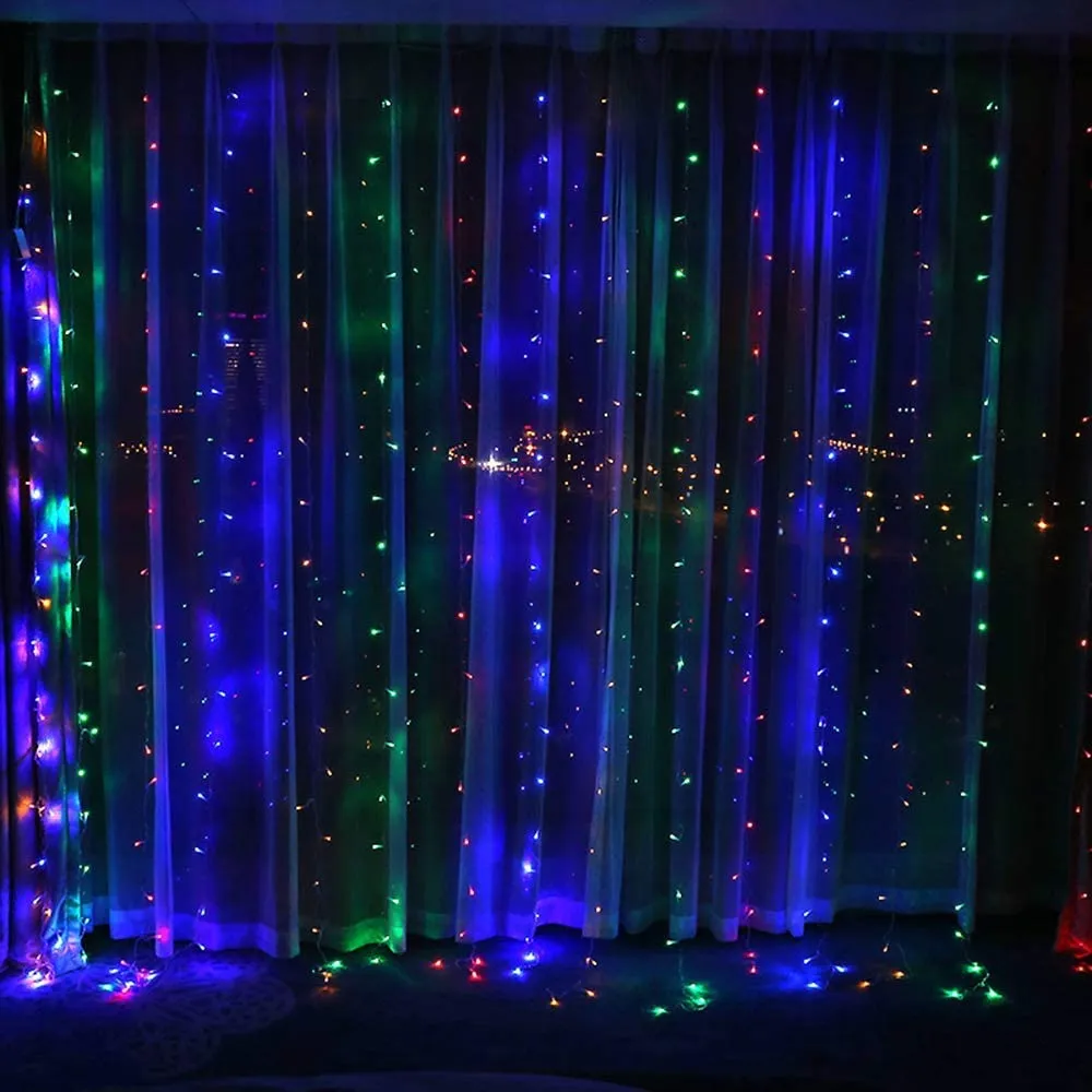 Curtain Lights 9.8x6.6 Feet 224 LED String Lights Fairy String Lights for Wedding Party Home Garden Indoor Outdoor Wall Backdrops Decorations Waterproof UL Safety Standard