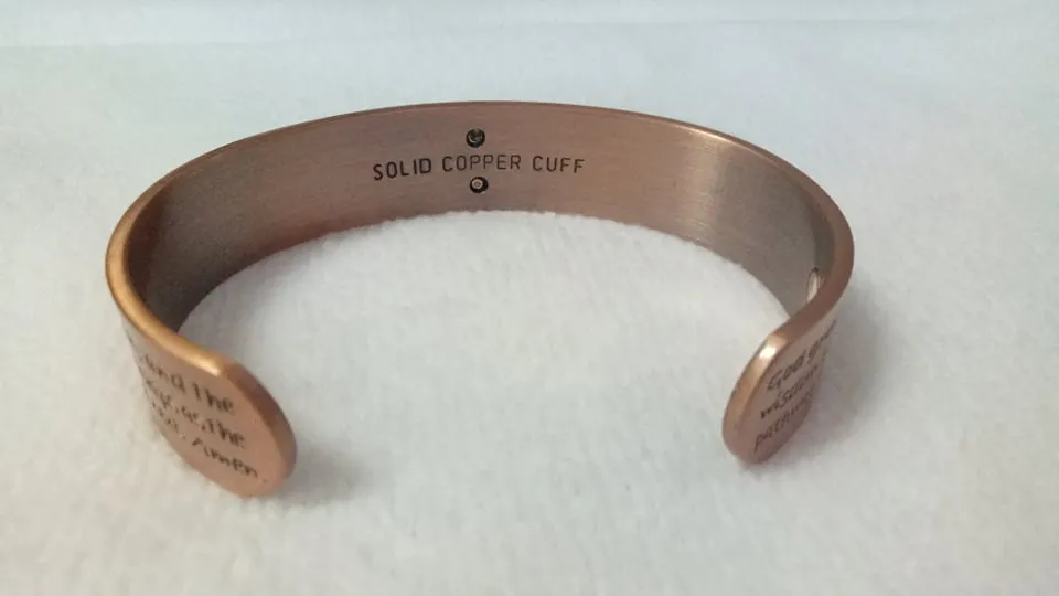 Engraved open cuff Bangle Christian Prayer Encouragement Magnetic Bracelet
