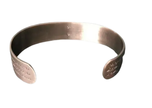 Engraved open cuff Bangle Christian Prayer Encouragement Magnetic Bracelet