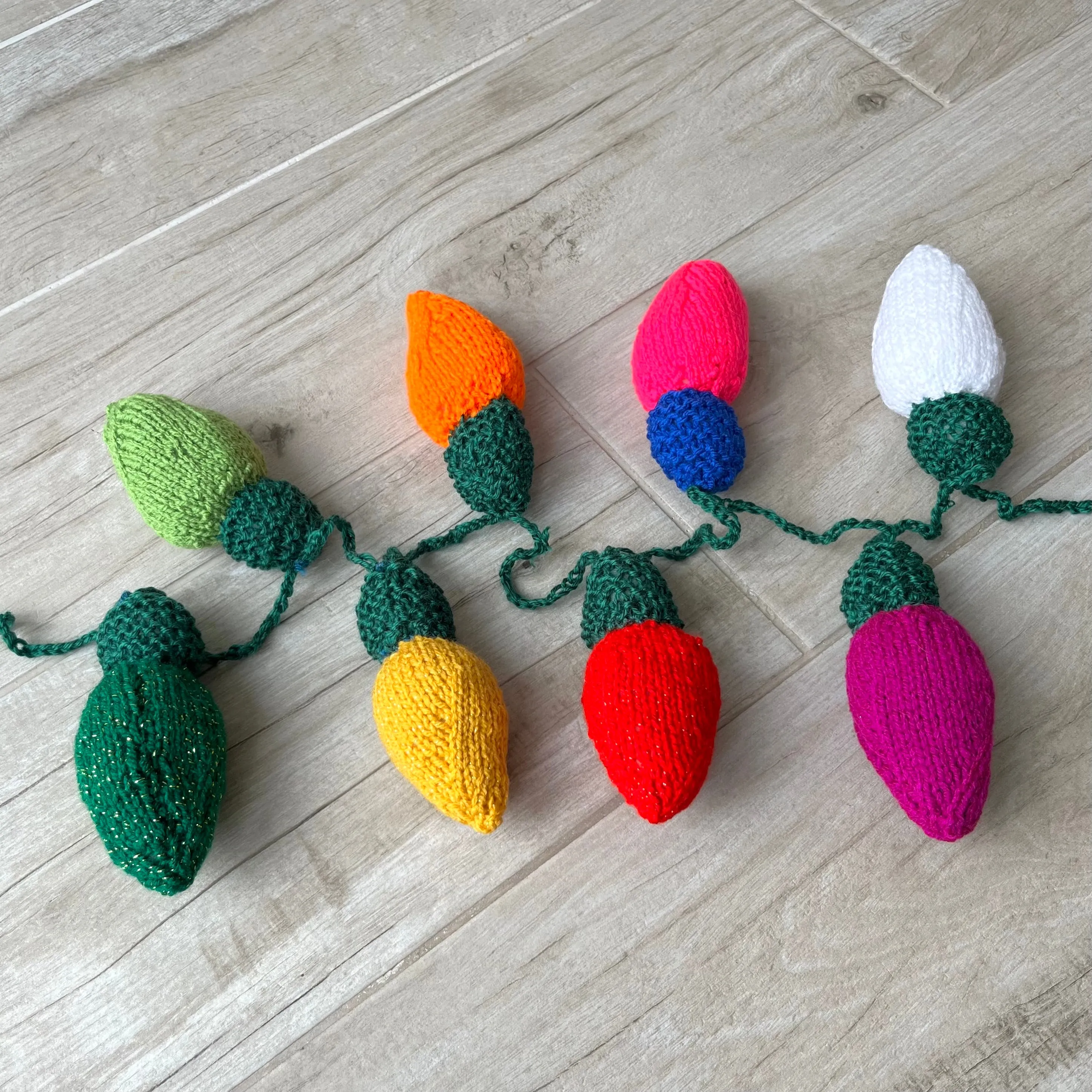 Knitted Fairy Lights Garland