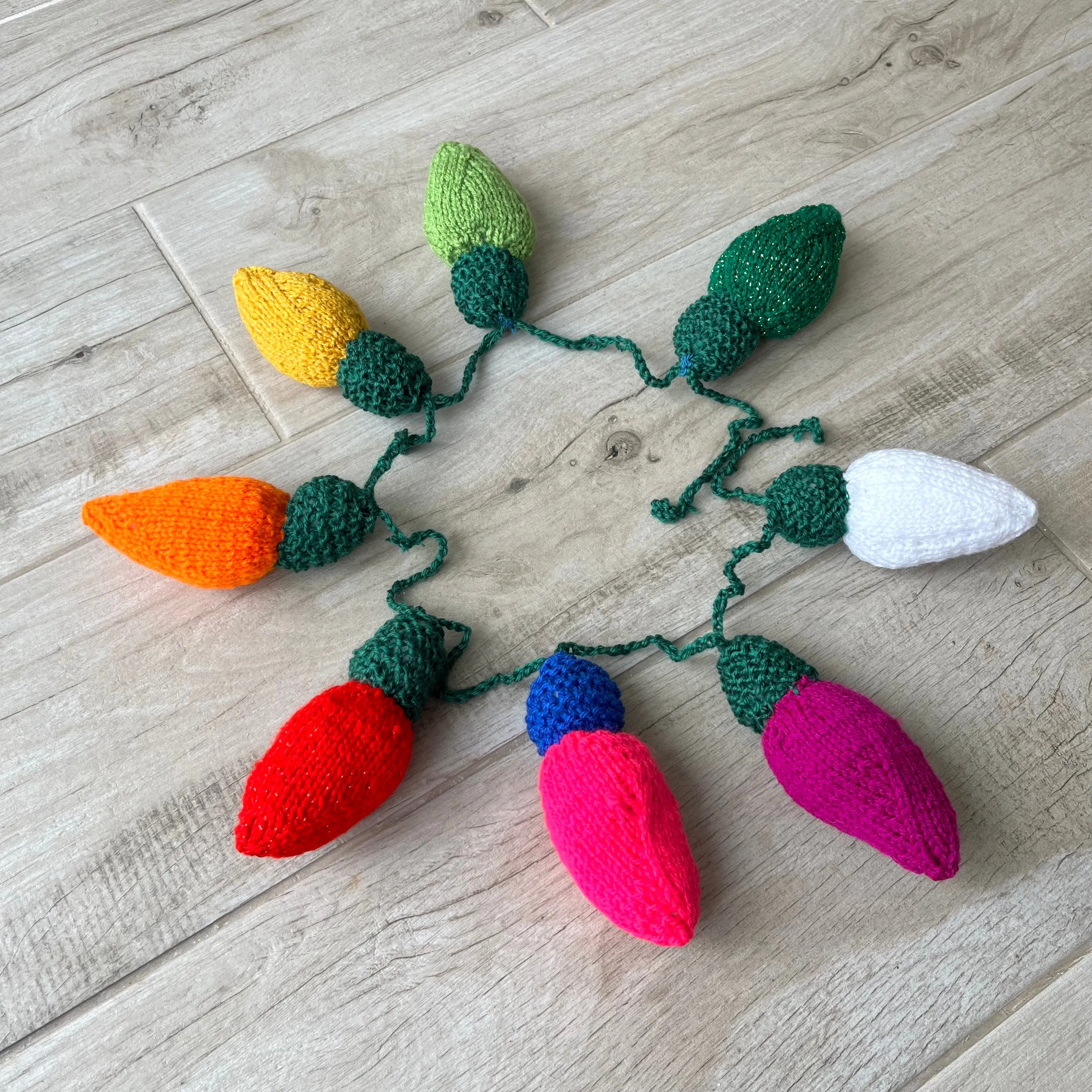 Knitted Fairy Lights Garland