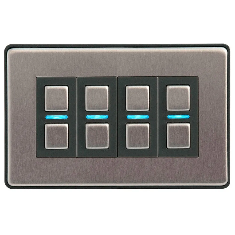 Lightwave L24-SS Smart Dimmer Switch 4 Gang - Stainless Steel