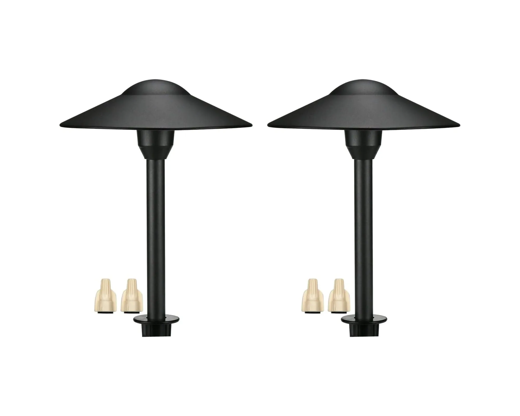 Lumina Lighting® 3W Low Voltage LED Pathway Lights 12V Replaceable LED Bulb Included (Black, 2-Pack)