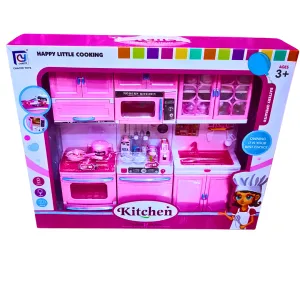 My Little Chef's Dream Kitchen Set for Kids | Pink Battery-Operated Play Cooking Set (Ages 3 )