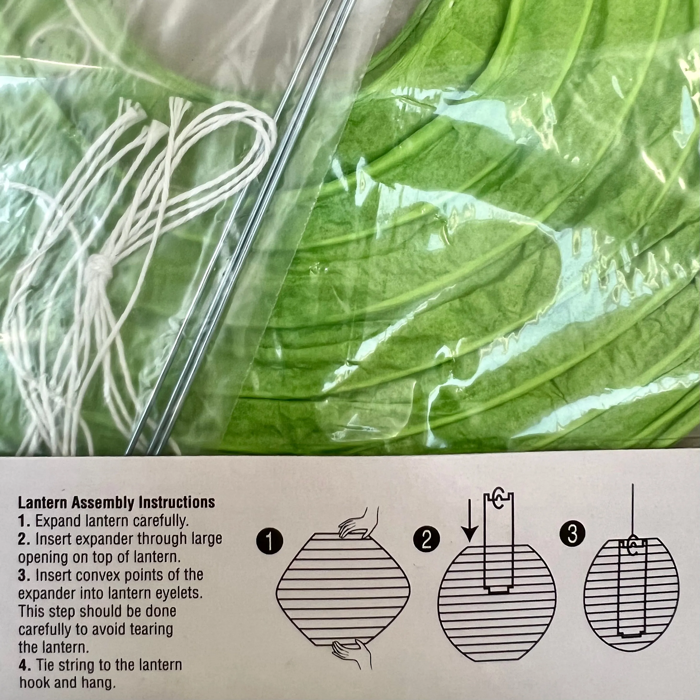 Paper Lanters 3 pk (lime green)