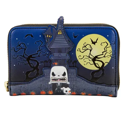 Pop By LF Disney NBC Jack Skellington House ZipAround Wallet