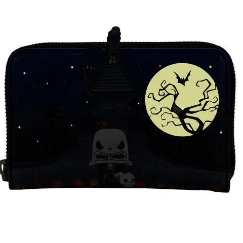 Pop By LF Disney NBC Jack Skellington House ZipAround Wallet