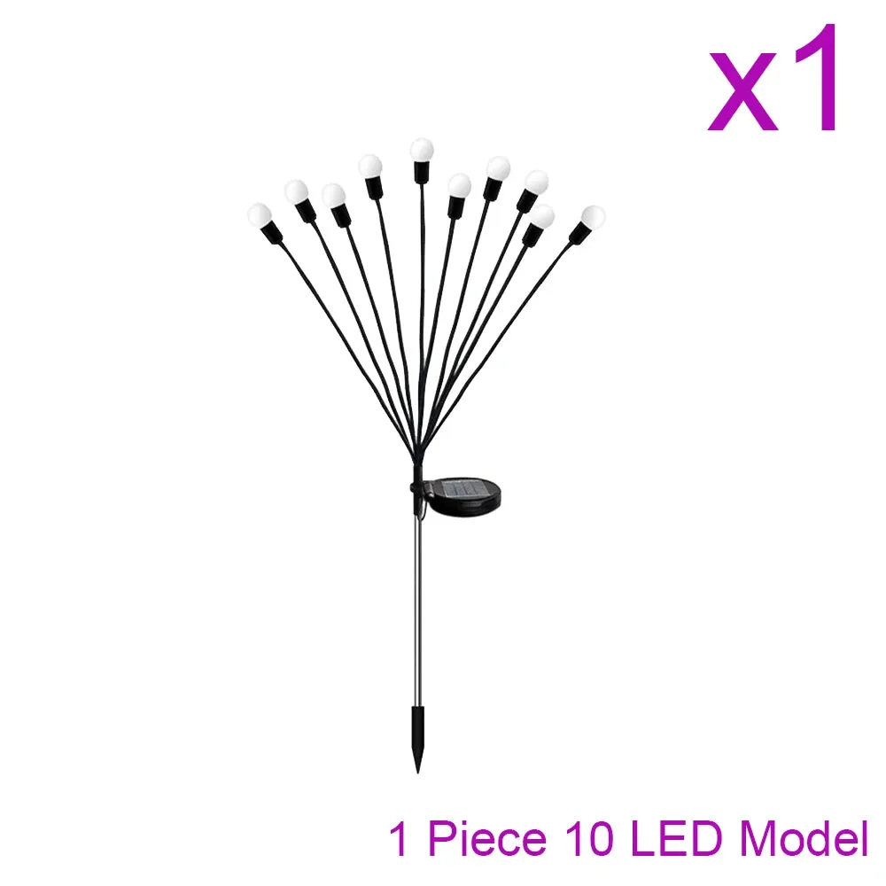 Solar LED String Fairy Lights Path Lawn Landscape Firefly Lamp Outdoor New Year Christmas Garden Patio Garland Street Decoration