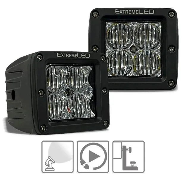 Spot and Flood Extreme Series 3" CREE LED Light Pod (All Options)