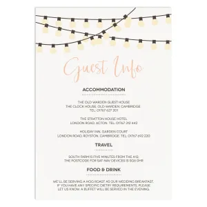 String Lights Information Card