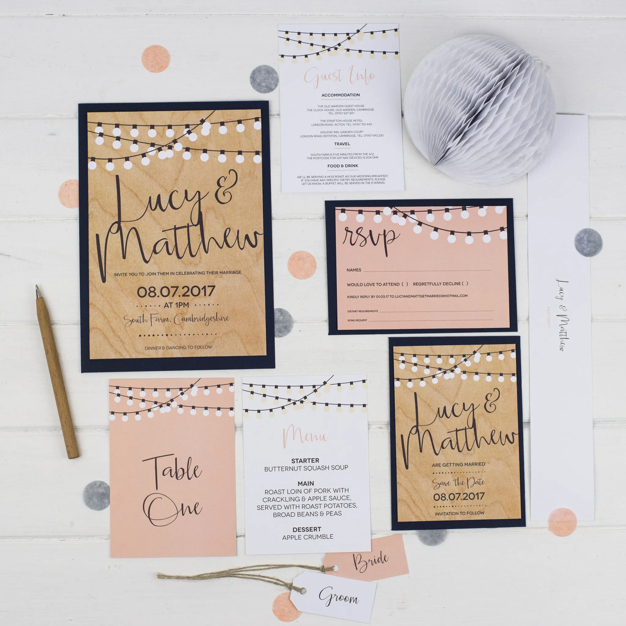String Lights Save The Date