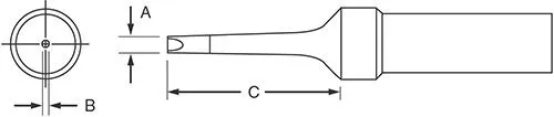 TIP,NARROW SCREWDRIVER,1/16" -Qty10